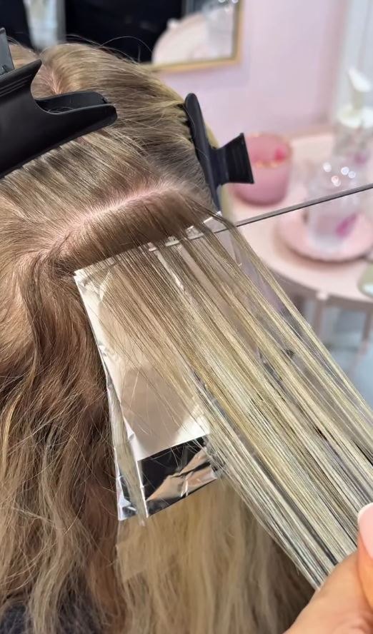 Blonde colour work at The British Salon, Dubai